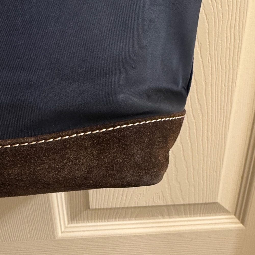 Dooney & Bourke Black Nylon Tote with Brown Suede Base - Picture 5 of 13
